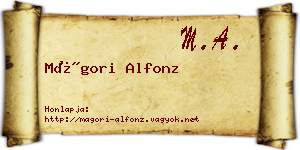 Mágori Alfonz névjegykártya